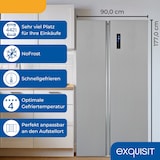thumbnail of Exquisit Side-by-Side SBS546-040E inoxlook | No Frost | Nutzinhalt: 442 L | Temperaturregelung | Alarm