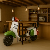 thumbnail of Biscottini Consolle Bar 180x75x115 cm - Consolle a forma di vespa - Consolle in legno e ferro - Credenza Vintage - Credenza ingresso - Mobile da TV