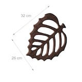 thumbnail of Relaxdays Trittstein Garten, Blatt-Design, Gusseisen, Trittplatte für Rasen & Beet, 26 x 32 cm, Trittsteinplatte, braun