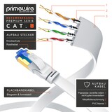 thumbnail of Primewire Flachbandpatchkabel CAT 8 - Gigabit Ethernet LAN Kabel - 40 Gbit/s - S/FTP PIMF Schirmung - Netzwerkkabel - 3m