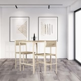 thumbnail of Set Tavolo Bar Con 2 Sedie Mod. PORTOFINO colore beige e rovere chiaro by Yelloo