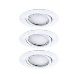 thumbnail of Paulmann Spot encastré LED Smart Home Zigbee 3.0 Base Coin Kit de base orientable  rond 90mm 20°  3x4,9W 3x430lm 230V gradable 3000K Blanc 92463