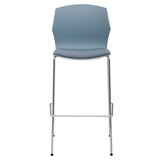 thumbnail of Mayer Sitzmöbel Tresenhocker 1161 Kunststoffschale mit Polstersitz 2er Set Chrom Taubenblau