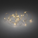 thumbnail of Konstsmide Micro LED Lichterkette, 6h Timer, 20 bernsteinfarbene Dioden, batteriebetrieben, Innen, messingfarbener Draht