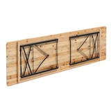 thumbnail of Mesa y bancos de madera para brasserie 220 cm - Lote de 5 - Oviala