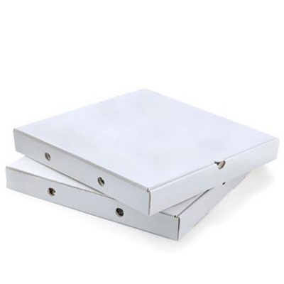 VASOMADRID S.L., Caja pizza blanca, 40x40x3.5 cm, Paquete de 100 uds, ref. h40b