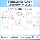 thumbnail of Mesa Cocina Bar 70x70 Extensible a 70x140 cm color beige Mod. SANREMO de Yelloo