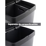 thumbnail of Cubo de Basura para Reciclaje Triple 70L | 3 Compartimentos con Pedal y Tapa Hermetica | Vertical y Ergonómico | Duradero -