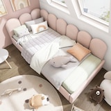 thumbnail of Polsterbett 90x190 cm mit Stauraum und Schubladen – funktionales Design für Jugend und Erwachsene in Rosa