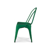 thumbnail of Lot de 4 chaises style industriel en métal vert - Finition brillant