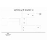 thumbnail of SARMOG SCRIVANIA ANGOLARE SX L180 IN KIT in truciolare nobilitato color ossido bianco