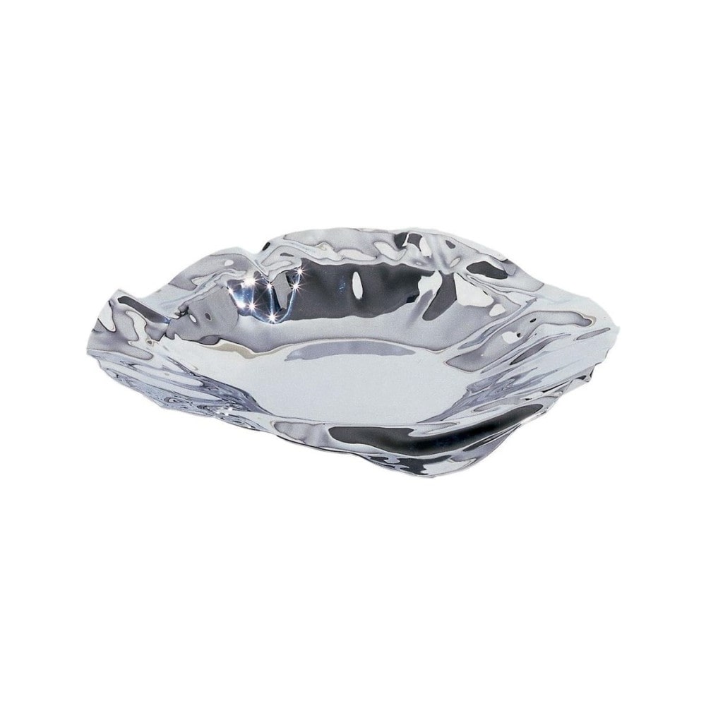 port, cestino centrotavola in acciaio cromato, alessi