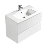 thumbnail of Alpenberger Gäste WC Badmöbel Set mit LED-Spiegel | Waschbecken mit Unterschrank 80 cm Breit | Waschtisch mit Waschbeckenunterschrank Badezimmermöbel