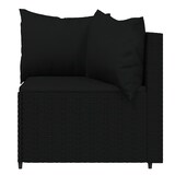thumbnail of vidaXL Tuinhoekbanken met kussens 2 st poly rattan zwart