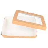 thumbnail of Caixa Cartolina Kraft c/Tampa + Janela 21cmx14cmx5cm Pack 50 unidades – Pastelaria / Take Away / Presente