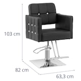 thumbnail of physa Friseurstuhl Cottam mit Fußstütze - Sitzhöhe 49 - 63 cm - 150 kg - Schwarz