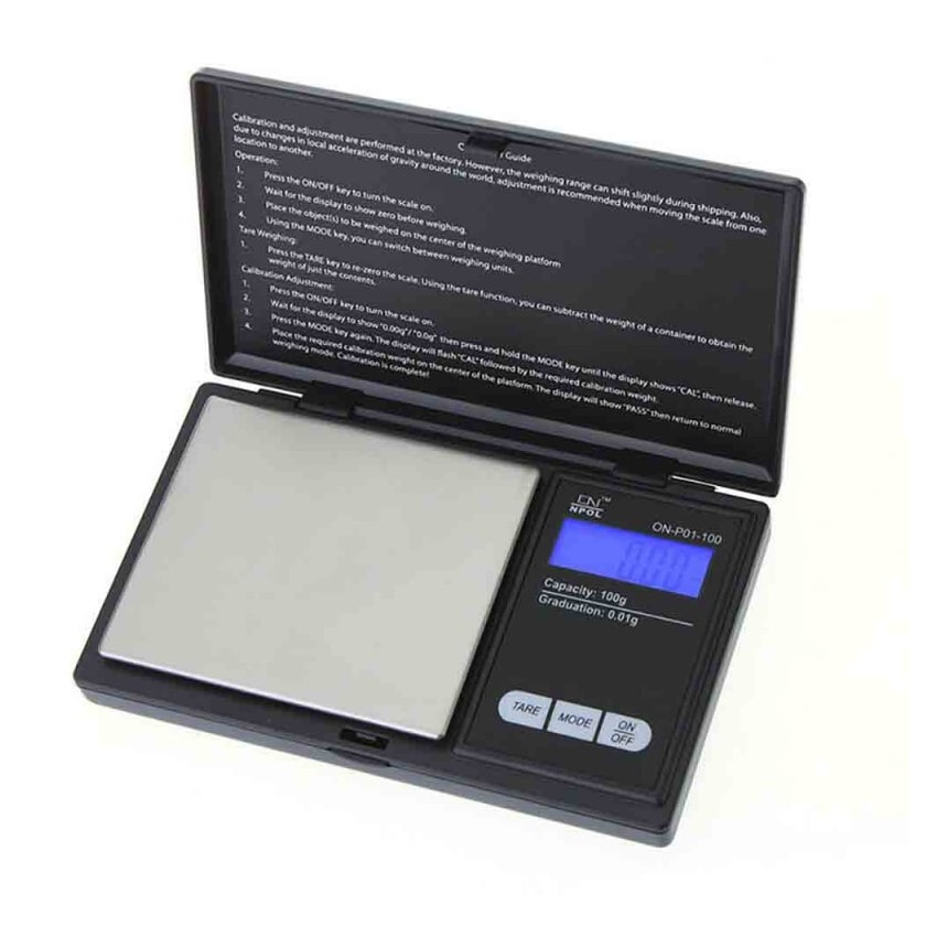 Balança digital 0,01g - 100g Peso eletrónico de alta precisão LCD
