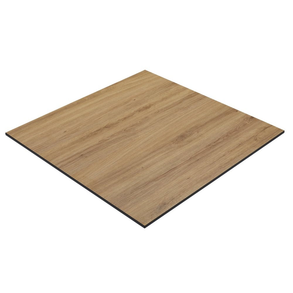 Tischplatte Outdoor | HPL Compact | Eiche Natur | 70x70 cm | Made in Germany