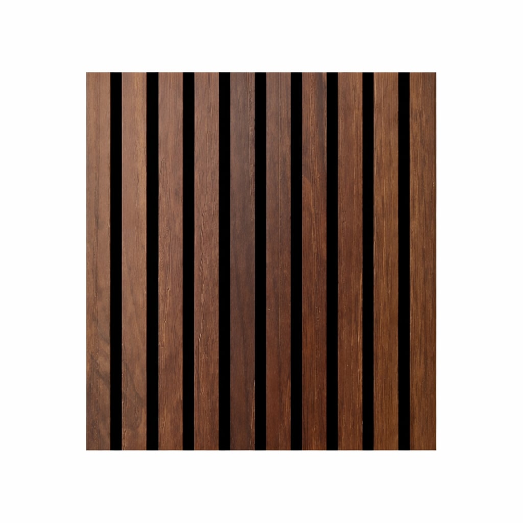 Panel decorativo de lamas de madera, láminas de MDF y fieltro PET, juego de 12 piezas 60x60, revestimiento de pared fonoabsorbente, color nogal claro