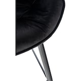 thumbnail of Décoshop26 - Tabouret de bar chaise haute x1 assise effet capitonnée en velours noir et métal noir 10_0004891