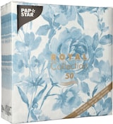 thumbnail of 250 Servietten ROYAL Collection 1/4-Falz 40 cm x 40 cm blau Rose