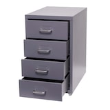 thumbnail of Décoshop26 - Caisson à tiroirs armoire de bureau 48x28x41 cm 4 tiroirs en acier gris foncé 04_0008262