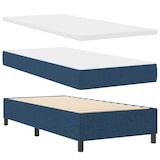 thumbnail of vidaXL Boxspringbett mit Matratze mit Kopfteil Blau 90 x 200 cm Stoff