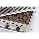 thumbnail of Gastrobräter, 3 Brenner je 4,5 kW, mit Lavasteineinsatz u. Grillrost, B 650 x T 530 x H 270 mm, inkl. Gewerbedruckregler u. Schlauchbruchsicherung