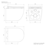 thumbnail of ECD Germany Hänge-WC kurz 49 cm Schwarz matt – spülrandlos, Nano-Versiegelung, WC-Sitz Softclose abnehmbar, Tiefspüler Keramik