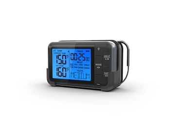 Tarrington House Grillthermometer, roestvrij staal/ABS-kunststof/TPE, 11 x 4 cm, draadloos, magnetisch, zwart