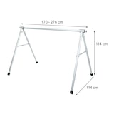 thumbnail of Soporte de sillín para bicicleta HWC-K39, soporte de suspensión para bicicleta, metal con recubrimiento en polvo 114x170x114cm extensible ~ plata