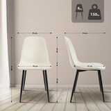 thumbnail of Set di 4 sedie da pranzo Maryam crema/Velluto