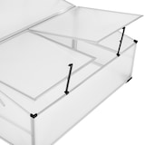 thumbnail of tectake Mini serre en aluminium - 102 x 102 x 41 / 31 cm blanc transparent