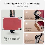 thumbnail of CASARIA® Alu Sonnenliege mit Dach Seitentasche Klappbar Wetterfest Gartenliege Rot