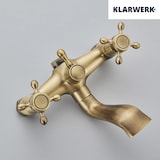 thumbnail of Ajax | Vintage badkraan in messing douche | Douchearmatuur retro look antieke complete set inclusief handdouche mengkraan badthermostaat