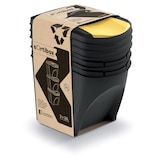 thumbnail of Set 3 cubos de basura KEDEN SORTIBOX 100% plástico reciclado, negro, 75L