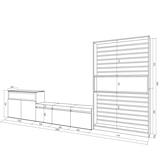 thumbnail of Muebles de Salón para TV, 360x35x186cm, Para TV hasta 65", Chimenea eléctrica, Blanco y negro  _ 110_387