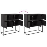 thumbnail of vidaXL Sideboard Schwarz 100,5x39x107 cm Stahl