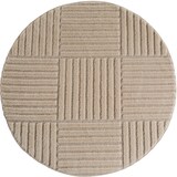 thumbnail of Carpetsale24 Wohnzimmer Teppich Rund 80 cm Beige Hochflor Skandi Boho Karo Design Hoch-Tief Effekt Weicher Flauschig Pflegeleicht  für beistelltisch