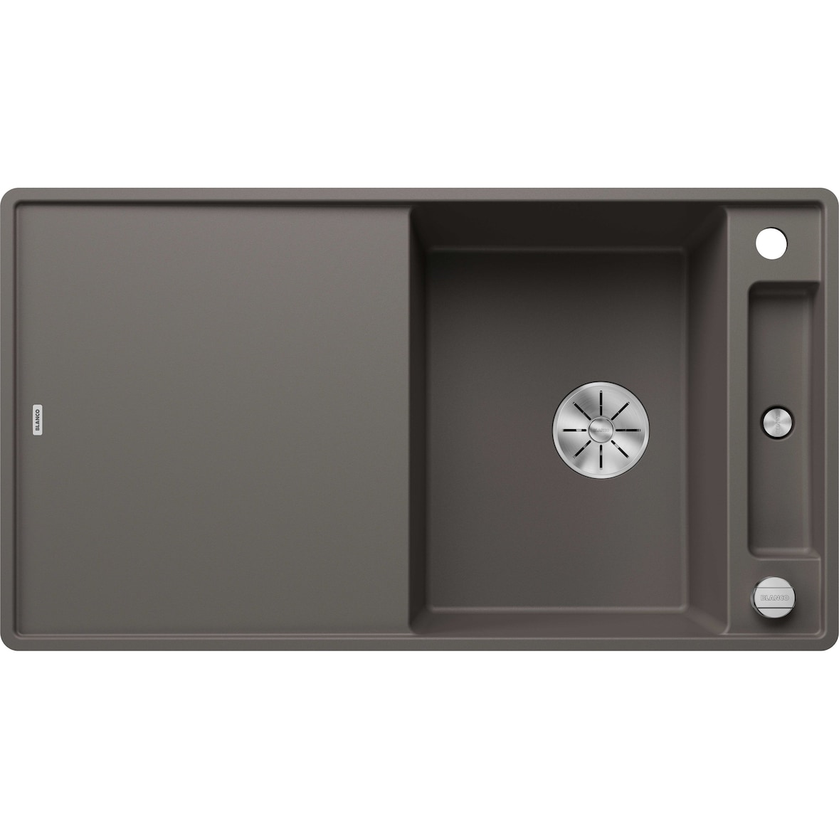BLANCO AXIA III 5 S-F Einbauspüle SILGRANIT vulkangrau ab 50 cm mit Brett