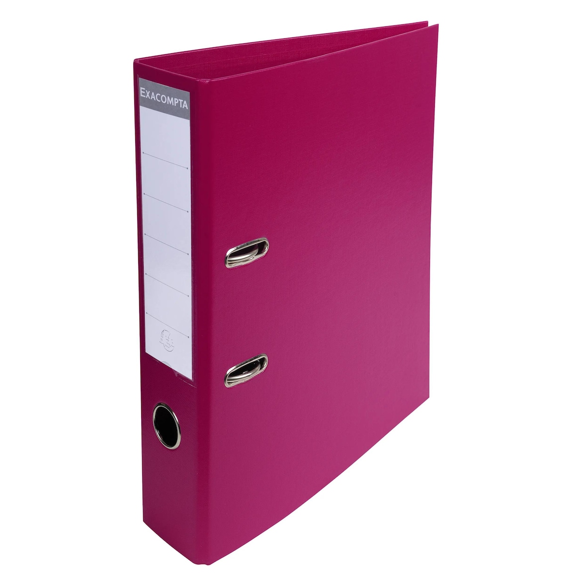 Exacompta 53747E 10x Ordner aus PVC mit 2 Ringen, Rücken 70mm, 32x29cm für DIN A4 MAXI - Fuchsia