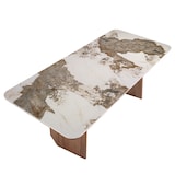 thumbnail of Angel Cerdá Mesa comedor rectangular mármol porcelánico y nogal 1129C