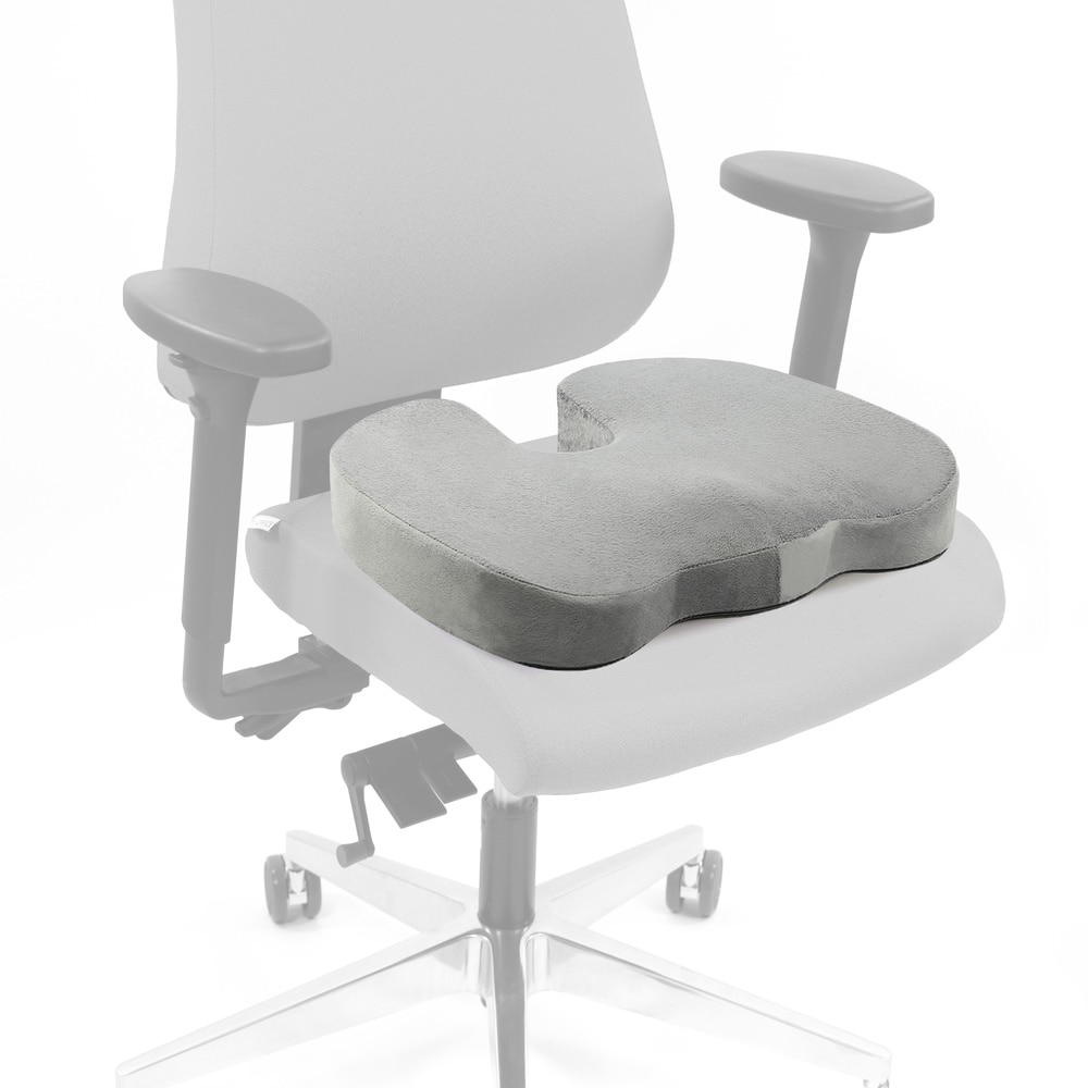 Zitkussen MEDISIT VIII anti-slip en ademend schuim / gel velours grijs hjh OFFICE