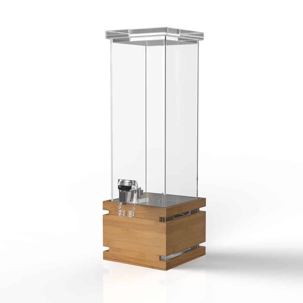 ROSSETO - LD112 - DISPENSADOR PREMIUM PARA BEBIDAS CON BASE EN MADERA DE BAMBU (7,5L) - (21 x 21 x 59.7 cm)