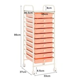 thumbnail of COSTWAY Rollwagen mit Schubladen Rollcontainer Badezimmerwagen Badezimmerwagen Badezimmerregal (Hellrosa)