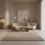 thumbnail of Teppich Flur Bohemian Pflegeleicht Waschbar Wohnzimmer Schlafzimmer Schadstoffgeprüft Beige 120x170 cm OEKO-TEX – LAVAREDO von Kadima Design