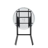 thumbnail of METRO PROFESSIONAL Mesa alta plegable para banquetes Pamua, acero, tablero HDPE, Ø 80 x 110 cm, blanco