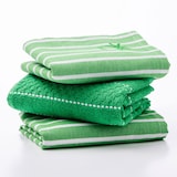 thumbnail of Benetton - Set van 3 servetten en theedoeken (1 badstof 50x50cm + 2 servetten) 100% groen katoen