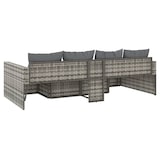 thumbnail of vidaXL 2-tlg. Garten-Lounge-Set mit Kissen Grau Poly Rattan