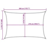 thumbnail of Toldo de vela rectangular HDPE gris claro 160 g/m² 2x3 m